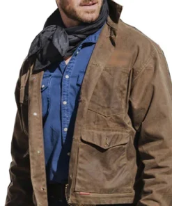 Yellowstone Season 3 Ep9 Ian Bohen Cotton Brown Jacket