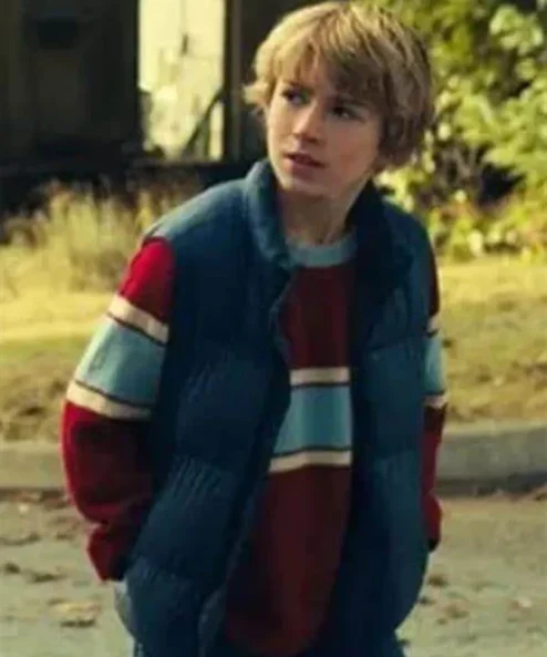 Young Adam The Adam Project Blue Parachute Vest