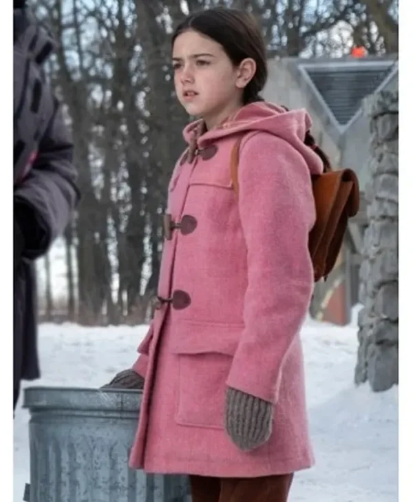 Young Girl Tales from the Loop Pink Wool Coat