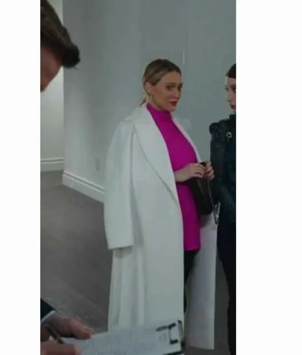 Younger S07 Kelsey Peters White Wool Blend Coat