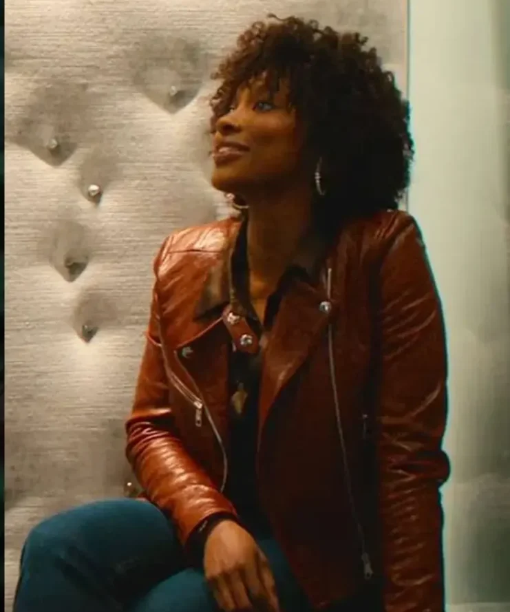 Yvonna Pearson Clipped 2024 Brown Leather Jacket