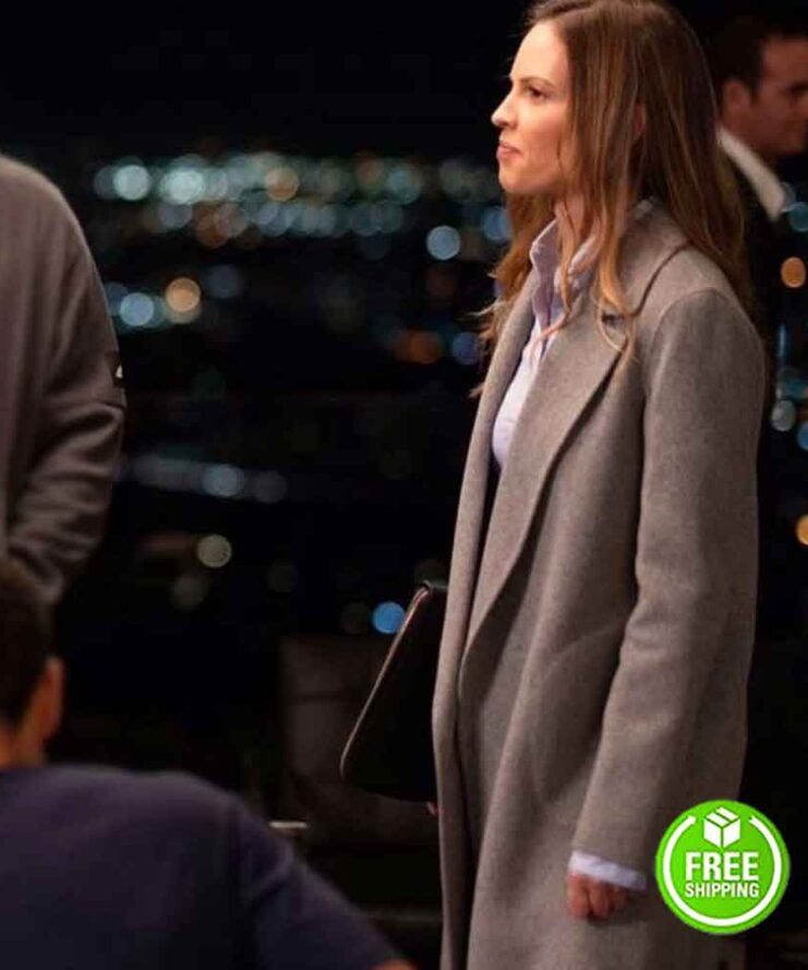 hilary swank fatale grey trench coat 875x1000 1