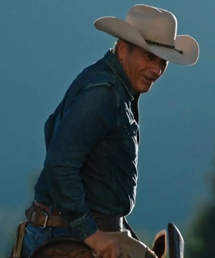 kevin costner yellowstone season 04 denim shirt scaled 1