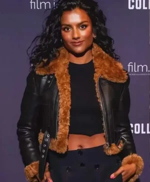 10 Lives 2024 Simone Ashley Shearling Jacket