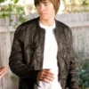 17 Again Zac Efron Black Biker Leather Jacket