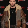 Aaron Taylor-Johnson Comic Con Shearling Leather Jacket
