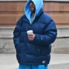 Adam Sandler Blue Puffer Jacket