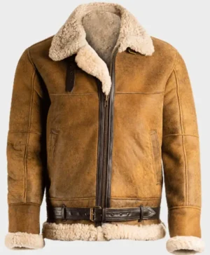 Aviator-Mens-Brown-Sheepskin-Shearling-B3-Leather-Jacket