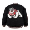 Fresno State Bulldogs Swingman Varsity Jacket - Black