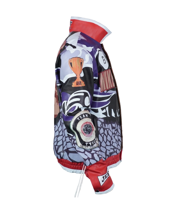Mike Tyson Iron Mike multicolor leather jacket