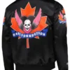 Bret Hart Chalk Line The Hart Foundation Skull Black Full-snap Jacket Back