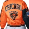 Chicago Bears Zone Blitz Navy and Orange Jacket Back