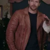 Christmas At Plumhill Manor Kyle Pryor Brown Leather Jacket