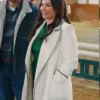 Christmas on the Ranch Jade Harlow White Trench Coat For Sale