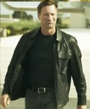 Classified 2024 Aaron Eckhart Leather Jacket