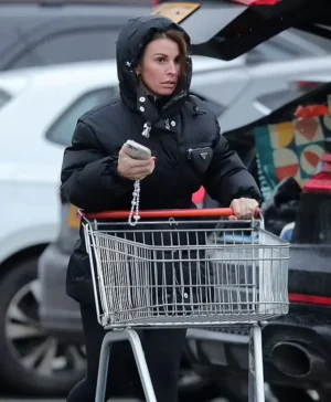 Coleen Rooney Black Puffer Jacket