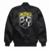 Columbus Crew Bomber Black Satin Jacket Back