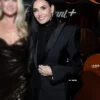 Demi Moore Landman Premiere Black Long Coat Side