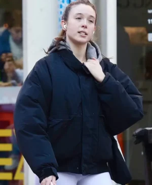 Ella Beatty New York City Black Puffer Jacket Side