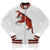 Elvis Presley White Tiger Satin Jacket