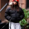 Emily Ratajkowski Black Puffer Jacket