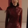 Emily in Paris S04 Emily Cooper Red Leather Jacket