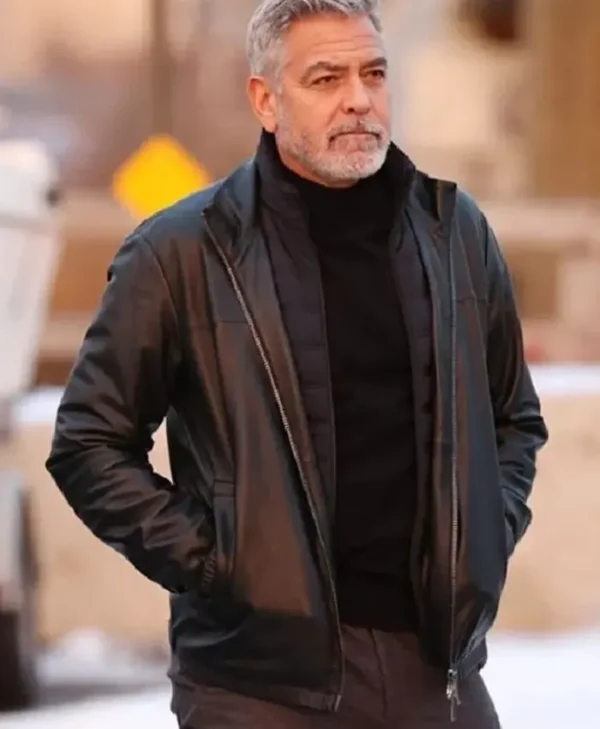 George Clooney Wolfs Leather Jacket