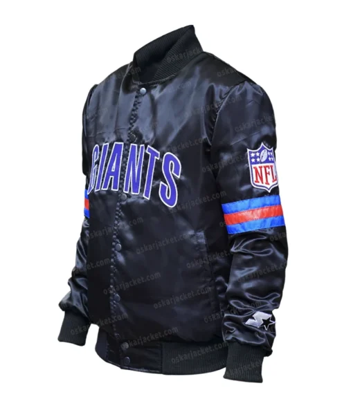 Giants Black Bomber Jacket Side