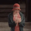 Girl Haunts Boy 2024 Peyton List Green Coat