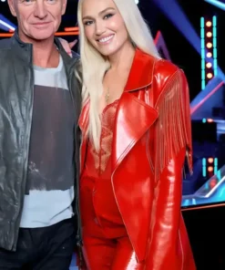 Gwen-Stefani-The-Voice-S26-Red-Fringe-Blazer