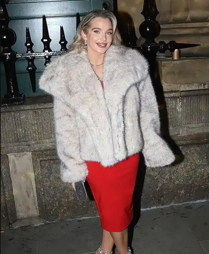 Helen Flanagan Liverpool Restaurant Fur Jacket