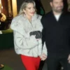 Helen Flanagan Liverpool Restaurant Fur Jacket Side