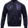 Houston Texans H-Town Navy Satin Jacket