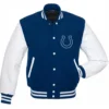 Indianapolis Colts Blue and White Letterman Jacket