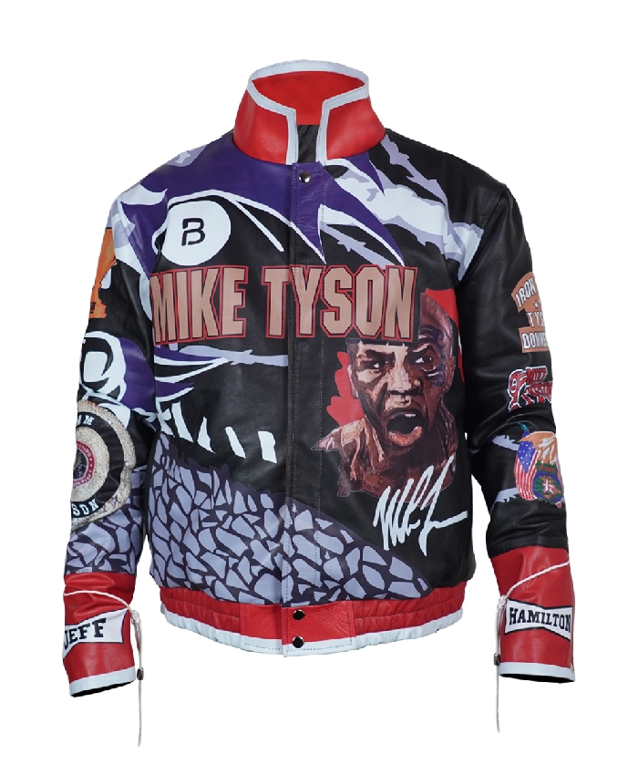 Iron Mike black PU leather jacket with multiple pockets