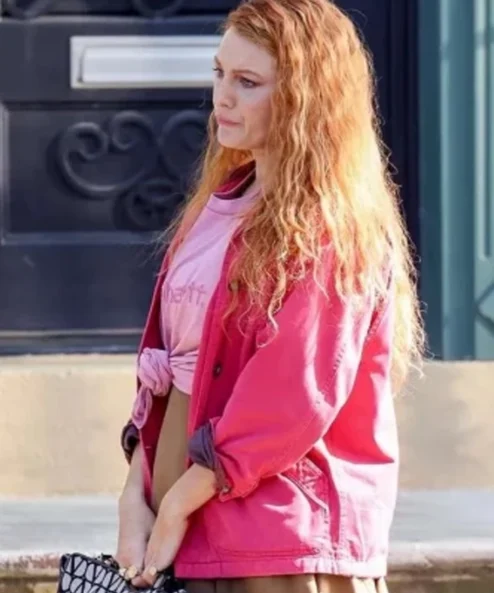 It Ends With Us Blake Lively Pink Jacket