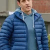 Jingle Bell Love 2024 Jack Cooper Blue Puffer Jacket