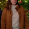 Jingle Bell Love Michelle Morgan Brown Puffer Quilted Jacket