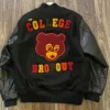 Kanye West The College Dropout Varsity Jacket Black Back
