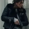 Karla Dixon Reacher S02 Black Leather Jacket For Sale
