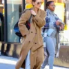Katie Holmes Camel Long Coat