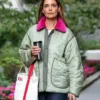 Katie Holmes Green Puffer Jacket
