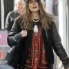 Keira Knightley London Hampstead Leather Biker Jacket