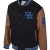 Kentucky Wildcats Black and Brown Letterman Jacket