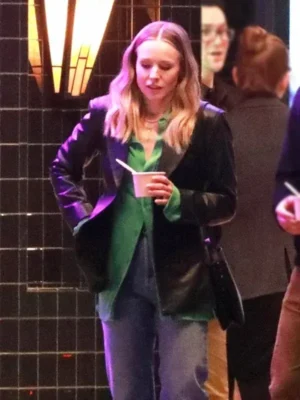 Kristen Bell Nobody Wants This Leather Blazer
