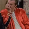 Lenny 1950s Lone Wolf Red Bomber Jacket For Sale