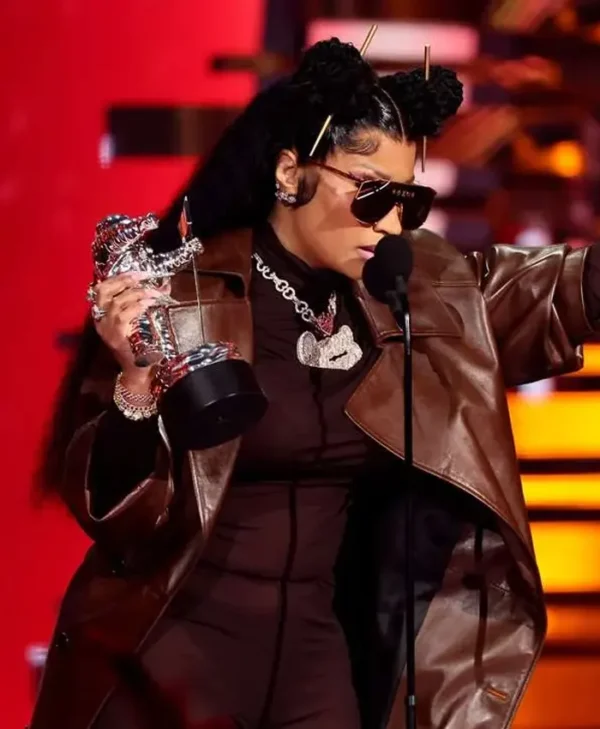MTV Video Music Awards Nicki Minaj Leather Coat