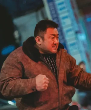 Ma Seok-do The Roundup Punishment Shearling Jacket