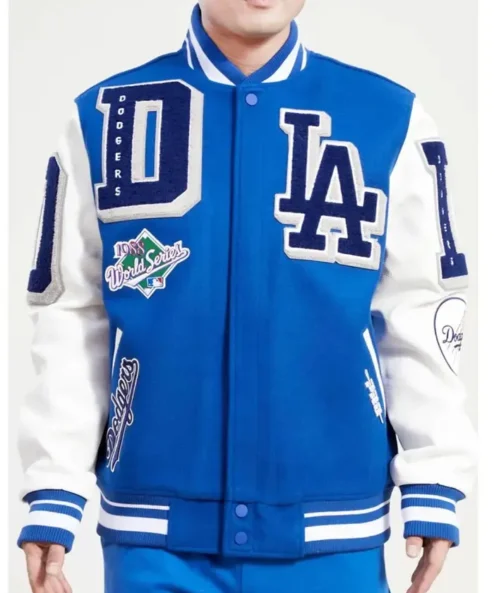 Mash Up LA Dodgers Blue Varsity Jacket