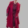 Megalopolis Nathalie Emmanuel Red Trench Coat For Sale